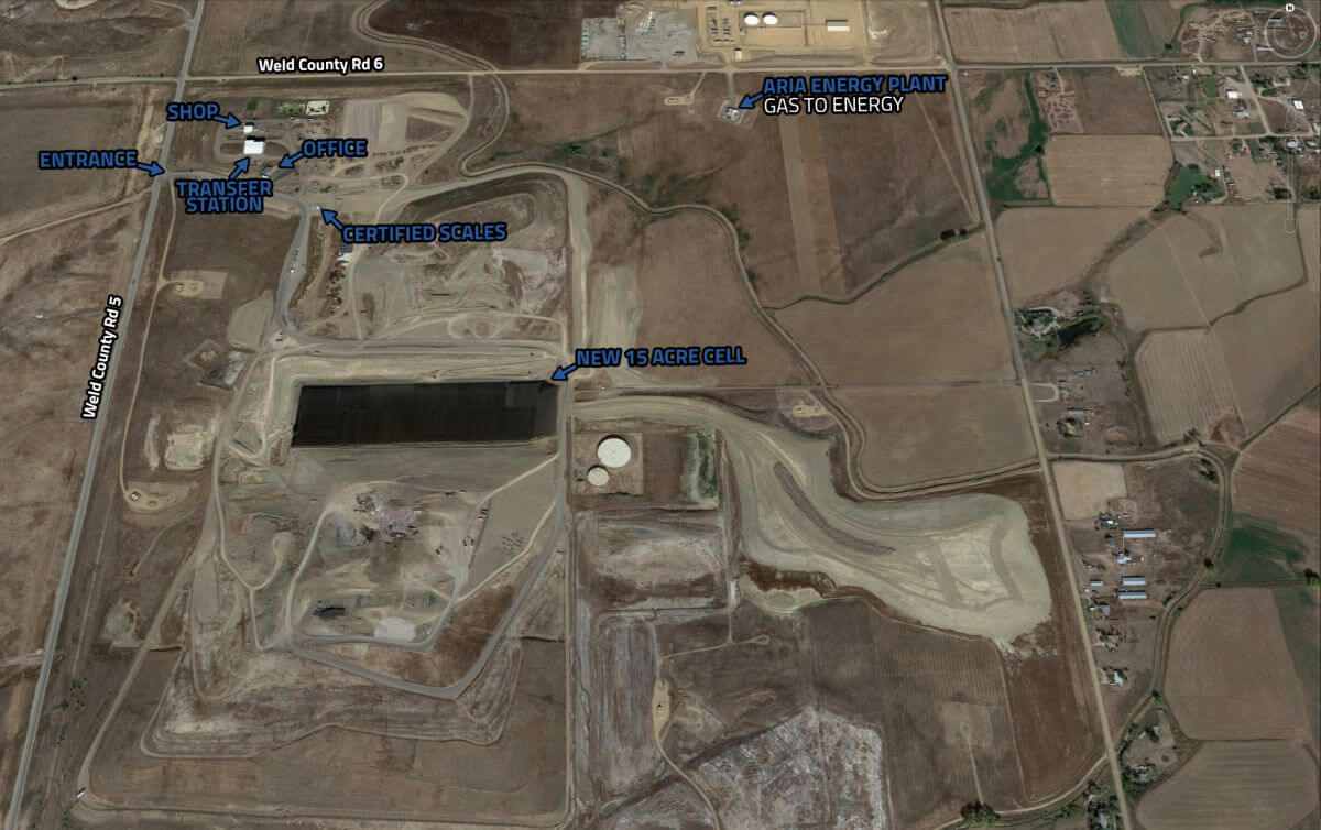 Front Range Landfill Map.